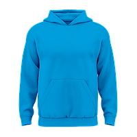 Дитячий однотонний худі з бавовни без флісу Блакитний