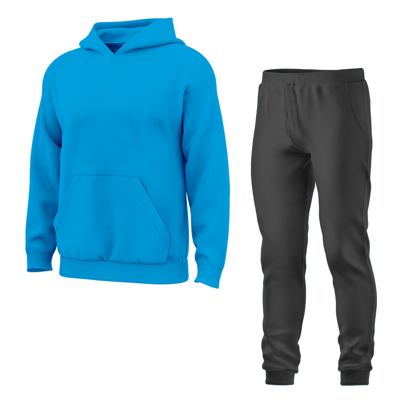Дитячий спортивний костюм для хлопчика однотонний блакитно-сірий, 3-16 років, фото 1