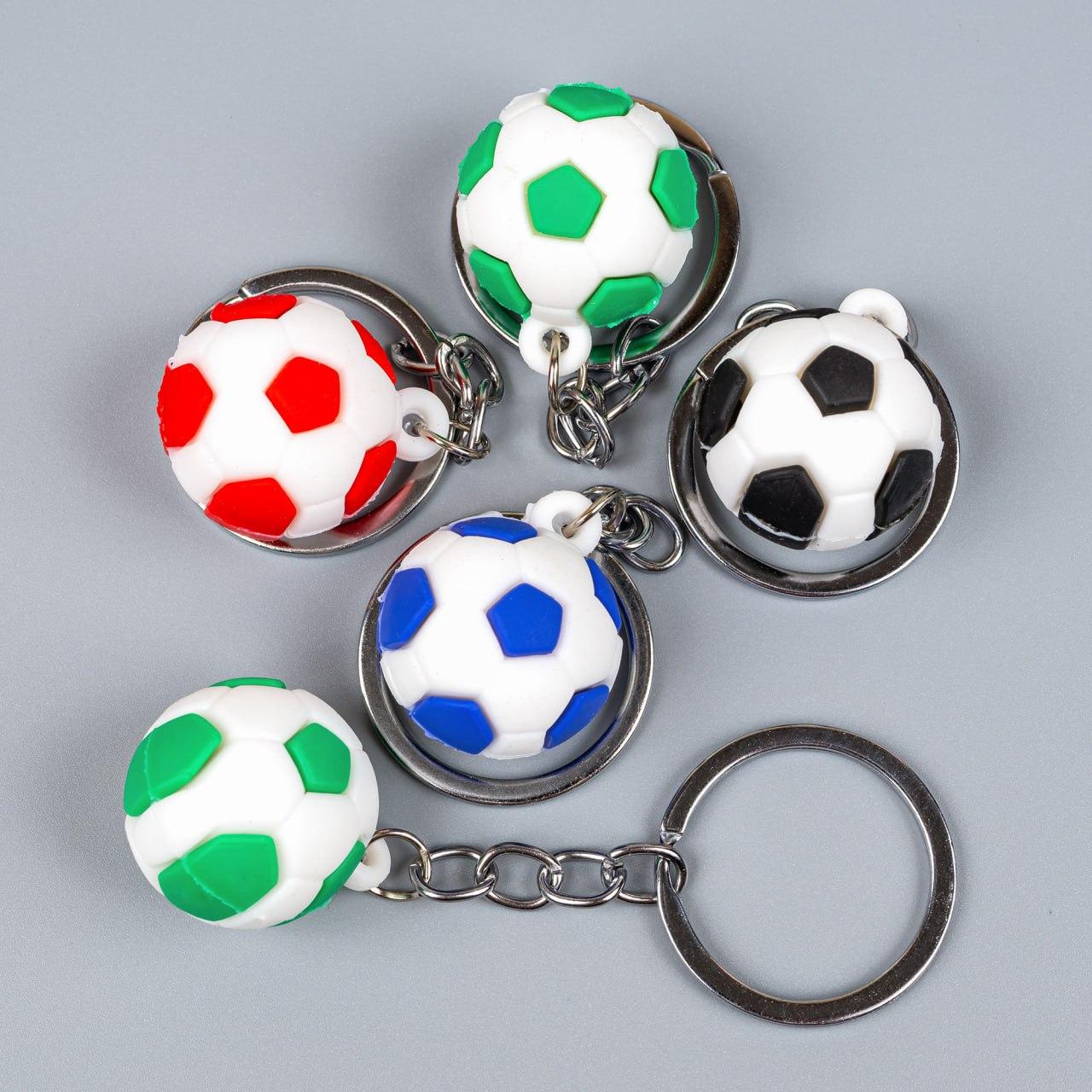 Гумові брелоки м'ячі Футбол для ключів, 12 шт упаковка