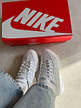 Білі шкіряні жіночі кросівки   Nike Air Max 95 Triple White Демісезонні кросівки Найк Аір Макс 95, фото 10