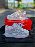 Рожеві жіночі шкіряні кросівки Nike Air Force 1 Low ʼValentine’s Day Демісезонні кросівки Найк Аір Форс 1, фото 5