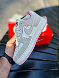 Рожеві жіночі шкіряні кросівки Nike Air Force 1 Low ʼValentine’s Day Демісезонні кросівки Найк Аір Форс 1, фото 3