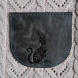 Клапан для сумки "Кiшка". Колір "Сірий"., фото 2
