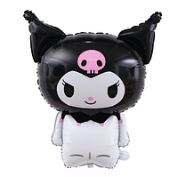 Фольгована куля фігура Куромі в рожевій сукні 47х56 см