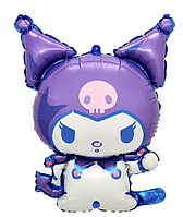 Фольгована куля фігура лілова Куромі кролик 56х37 см