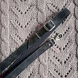 Ремінь для сумки з натуральної шкіри 130 х 2,5. Колір "Сірий"., фото 2