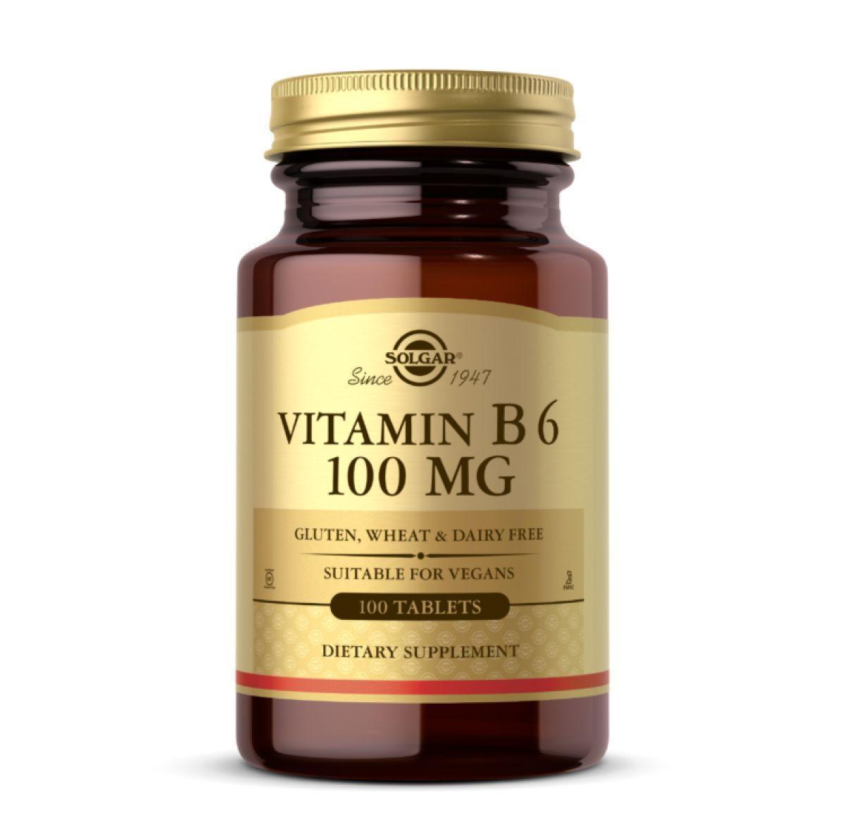 Вітамін В6 Solgar Vitamin B6, 100 мг, 100 таблеток, фото 1