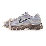 Сірі шкіряні жіночі кросівки Nike Initiator Grey Custom Демісезонні кросівки Найк, фото 5