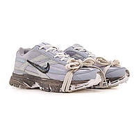 Сірі шкіряні жіночі кросівки Nike Initiator Grey Custom Демісезонні кросівки Найк