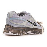 Сірі шкіряні жіночі кросівки Nike Initiator Grey Custom Демісезонні кросівки Найк, фото 8