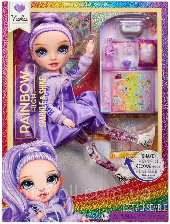 Лялька Рейнбоу Хай Віола Rainbow High Viola серії Sparkle and shine з аксесуарами 427810 MGA Оригінал, фото 1