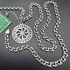 Чоловічий комплект Рунічний Восьмипроменевий Коловрат та ланцюжок 5 мм із чорнінням срібло 925 проба, фото 6