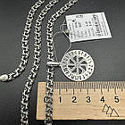 Чоловічий комплект Рунічний Восьмипроменевий Коловрат та ланцюжок 5 мм із чорнінням срібло 925 проба, фото 5