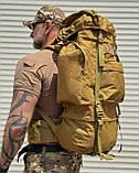 Каркасний багатофункціональний рюкзак 80 літрів / койот, фото 5