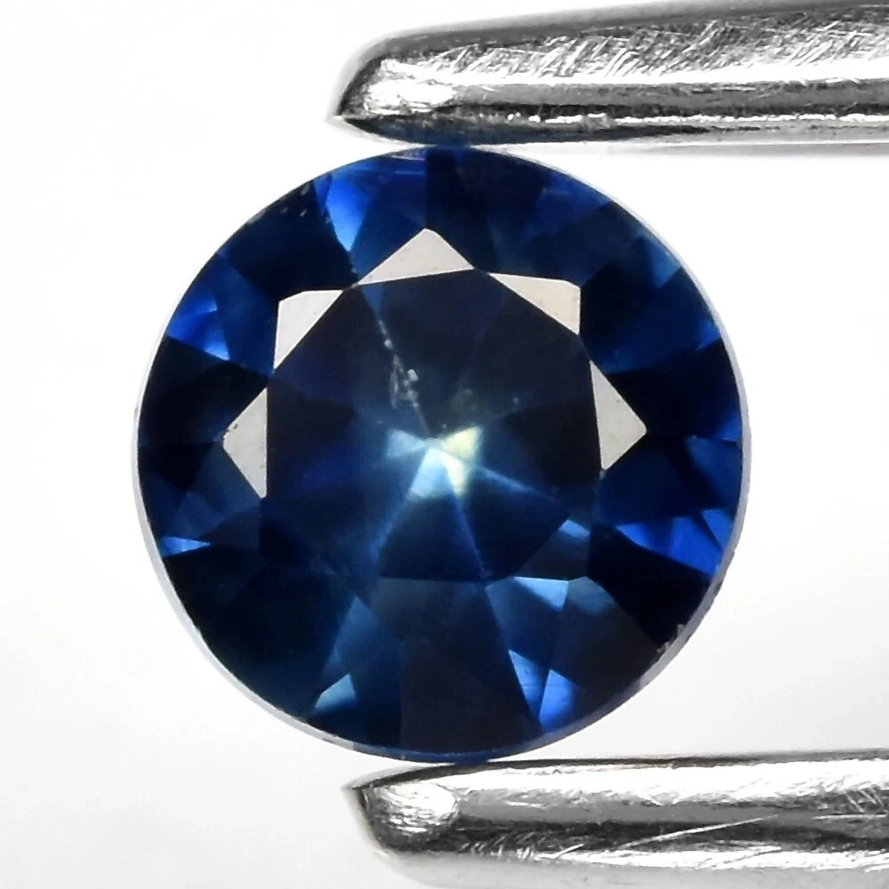 0.16 кт Природний синій сапфір Австралії круг 3 мм. тільки нагрівання
