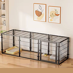 Металевий вольєр для домашніх тварин Springos 150 x 50 x 50 см Чорний