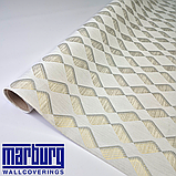 Шпалери вінілові 10.05 × 1.06 м Marburg 33604, сірі, бежеві, сріблясті для спальні, вітальні, кухні, коридору, ванної кімнати, фото 6