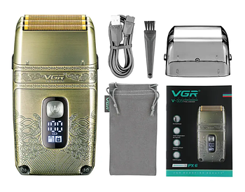 Електробритва VGR V-335 шейвер для сухого та вологого гоління з трьома ножовими блоками