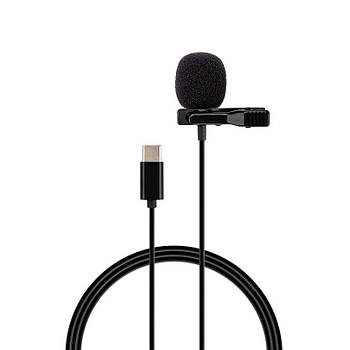 Петличний мікрофон Type-C для запису подкастів інтерв'ю на смартфонах та iPhone 15