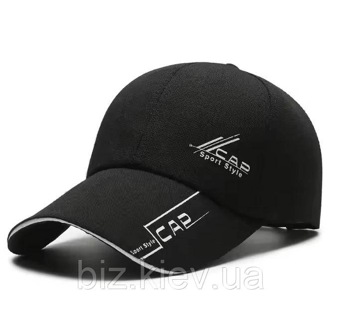 Чорна кепка з написом CAP, фото 1