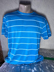 Футболка чоловіча в смужку (бірюза)