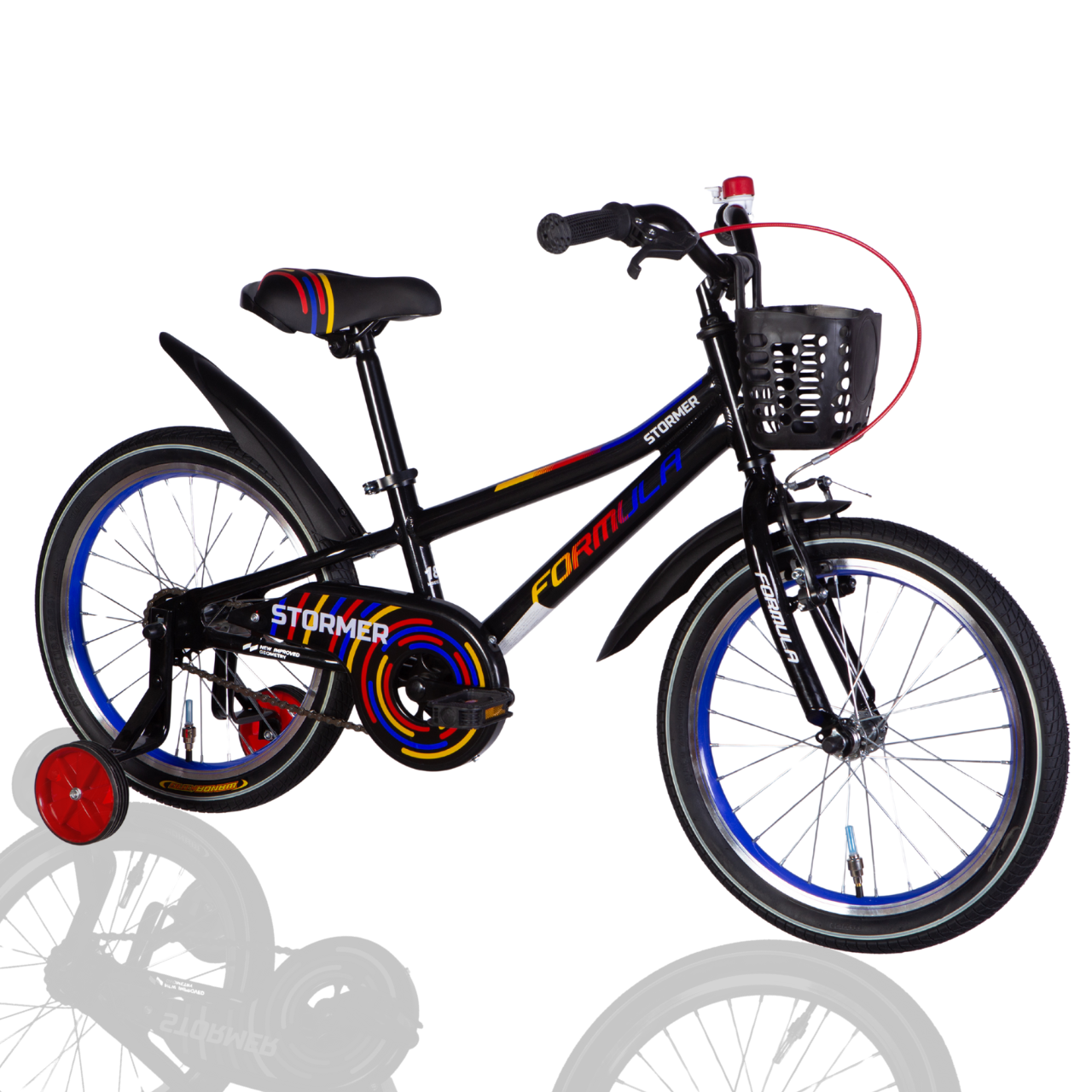 Велосипед дитячий AL 18" Formula STORMER BH рама-9" чорний з червоним та жовтим 2025