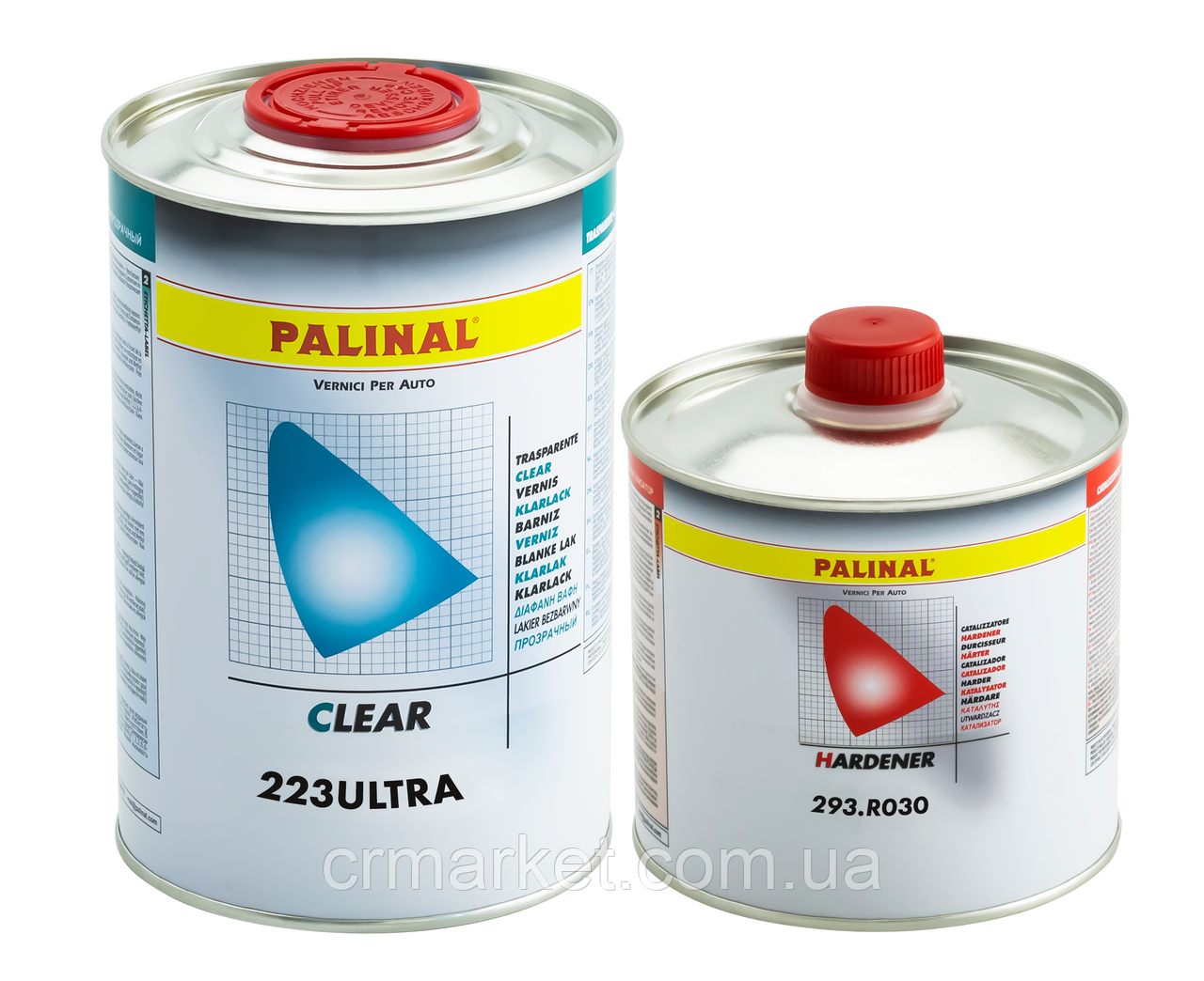 Лак акриловий PALINAL ULTRA (2K UHS Clear Coat VOC) 2:1, 1л + затв. повільний 293.R030 (0,5 л), фото 1