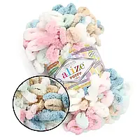 Пряжа Alize Puffy Color  №6523 Різнокольорова