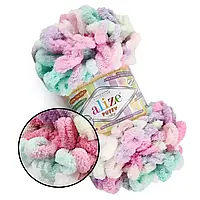 Пряжа Alize Puffy Color  №6526 Різнокольорова