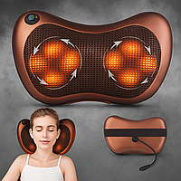 Масажна подушка для дому та автомобіля Спартак Car and Home Massage Pillow, коричнева