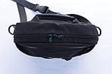 Чоловіча сумка через плече LeathART Carbon чорна, фото 5