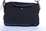Чоловіча сумка через плече LeathART Carbon чорна, фото 6