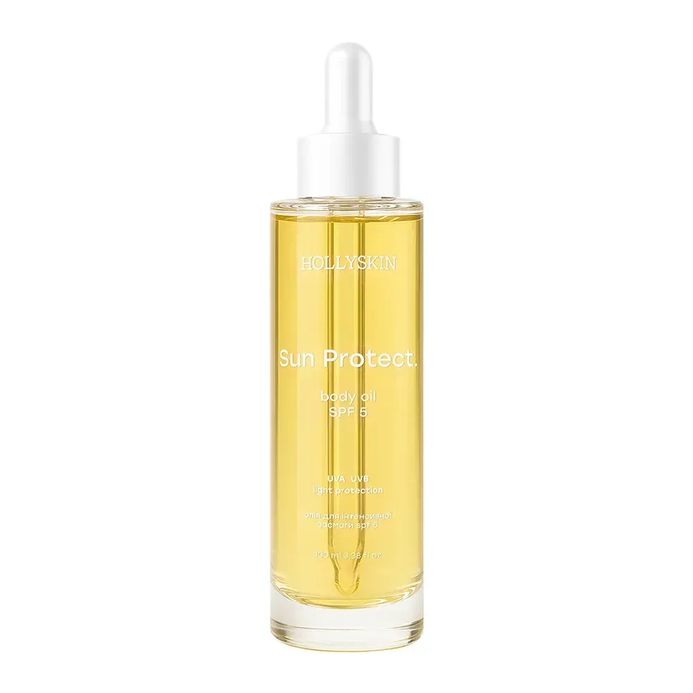 Олія для інтенсивної засмаги Hollyskin  Sun Protect. Body Oil SPF 5 100 мл, фото 1