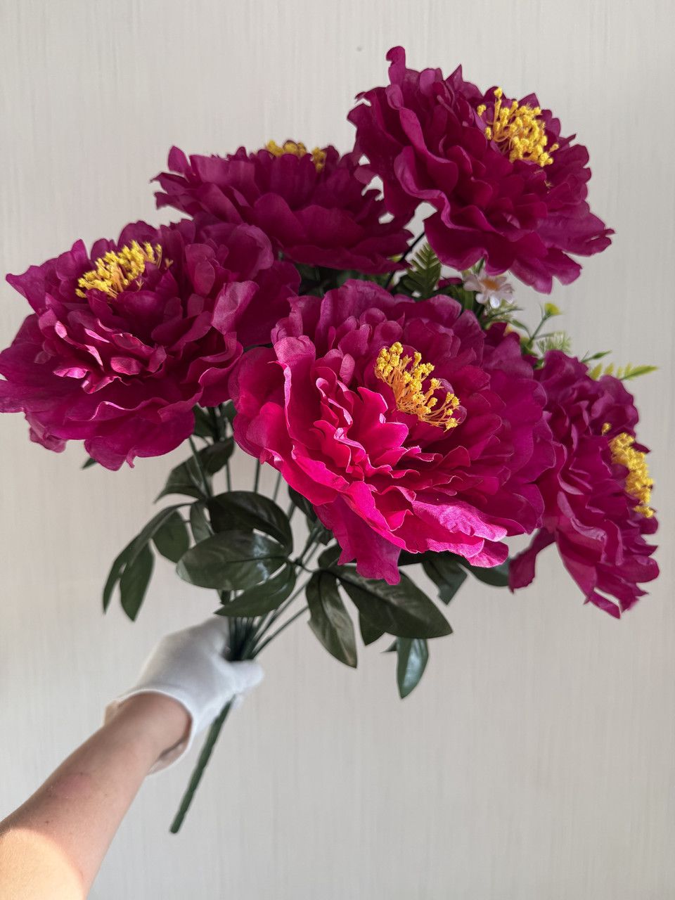 Штучні півонії. Букет штучних півоній на 7 великих голівок ( 70 см ), фото 1