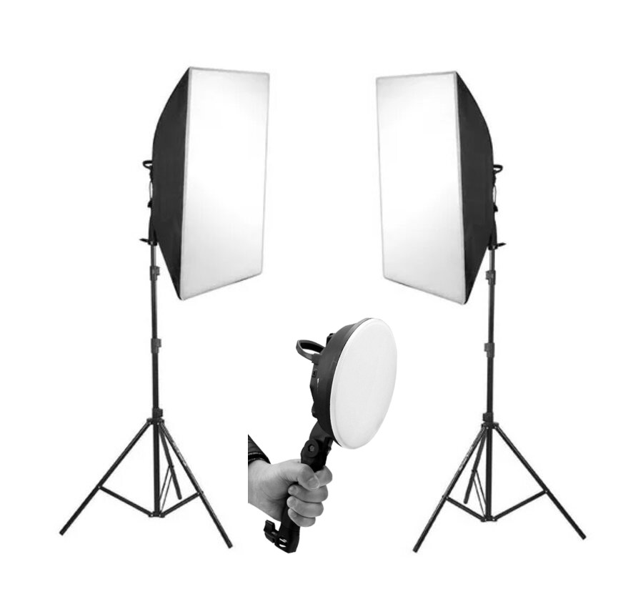 60 Вт/600 Вт Набір постійного світла SH LED-60-2 Kit/освітлювач 30 W 5700 °K*2 шт. для фотовідео, фото 1