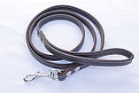 Шкіряний поводок для собаки ручної роботи "Lockdog" 1.5 м, фото 3