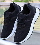 Чорні легкі спортивні кросівки для бігу 40, фото 2