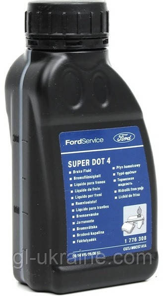 Гальмівна рідина Ford Super DOT-4 Brake Fluid, 250мл (1776308)