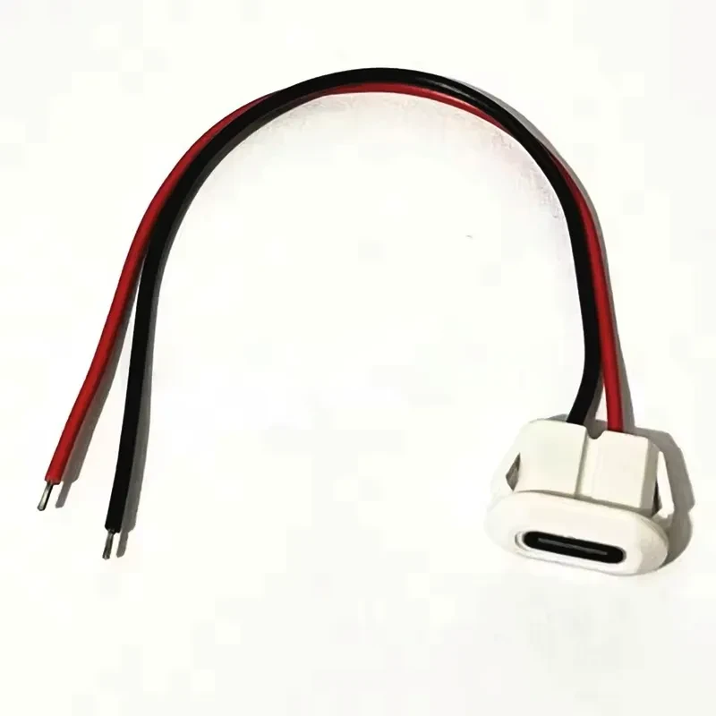 Врізний роз`єм USB Type-C, мама, білий, фото 1