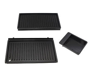 Пластины для электрогриля Braun SM 5000 (2 шт + піддон) - AS00006837. Комплект для гриля, решетки, запекания.