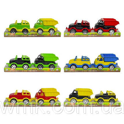 Набір вантажівка+позашляховик 002 6 Mini Matik 14см Бамсік дитяча іграшка, фото 1
