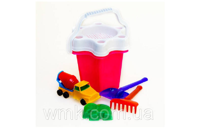 Набір дитячий Відро Квітка 4 + машинка 012 12 Бамсик дитяча іграшка