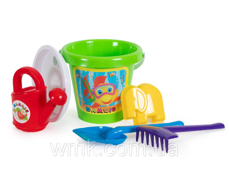 Набір дитячий Відро Класік 3 набір+лійка 012 9 Бамсик дитяча іграшка