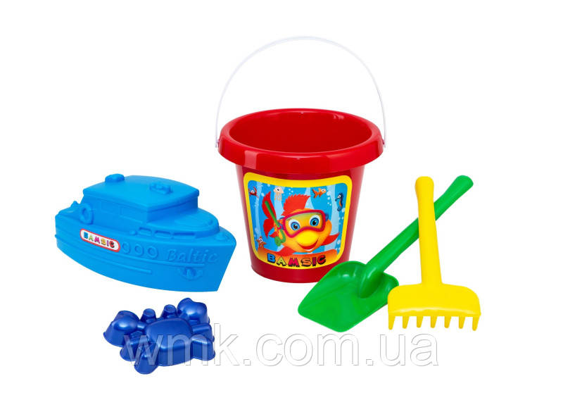 Набір дитячий Відро Класік 5 + кораблик 1248 Бамсик дитяча іграшка