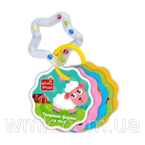 Гра настільна Картки на кільці  Тварини ферми та лісу VT2000 30 дитяча іграшка