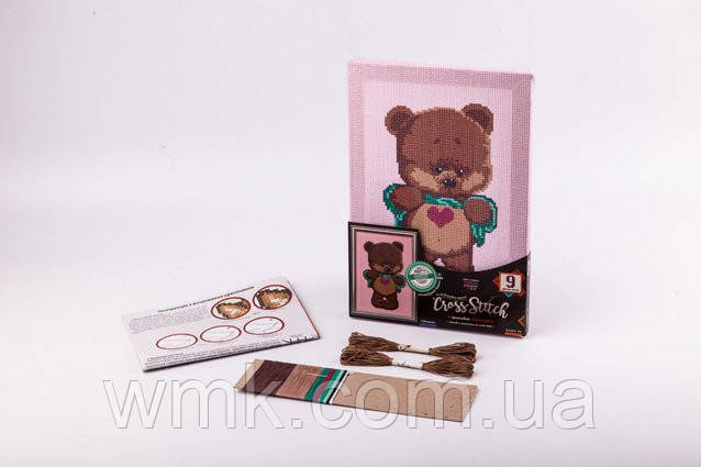 Набір для творчості Вышивка крестиком на канве на дерев'яному підрамнику дитяча іграшка