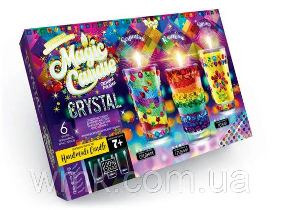 Набір креат творч Magic candle crystal парафінові свічки своїми рукам, MgC 02 01 дитяча іграшка, фото 1