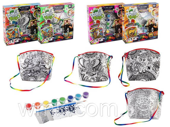 Набір креат творч My Color Bag сумка розмальовка міні укр , mCOB 01 01U,02U,03U 05U дитяча іграшка, фото 1