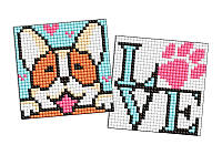 Набор с алмазной мозаикой на самоклеящейся основе для детей 1047 Милая собачка 9x9см детская игрушка