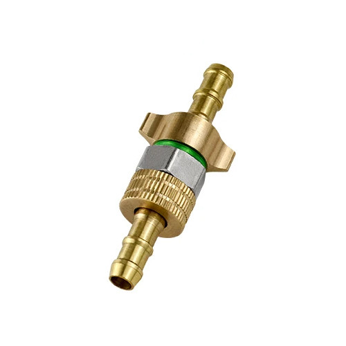 Штуцер М14x1.5 з корпусним шестигранником під шланг 8мм, ялинка, латунь, фото 1